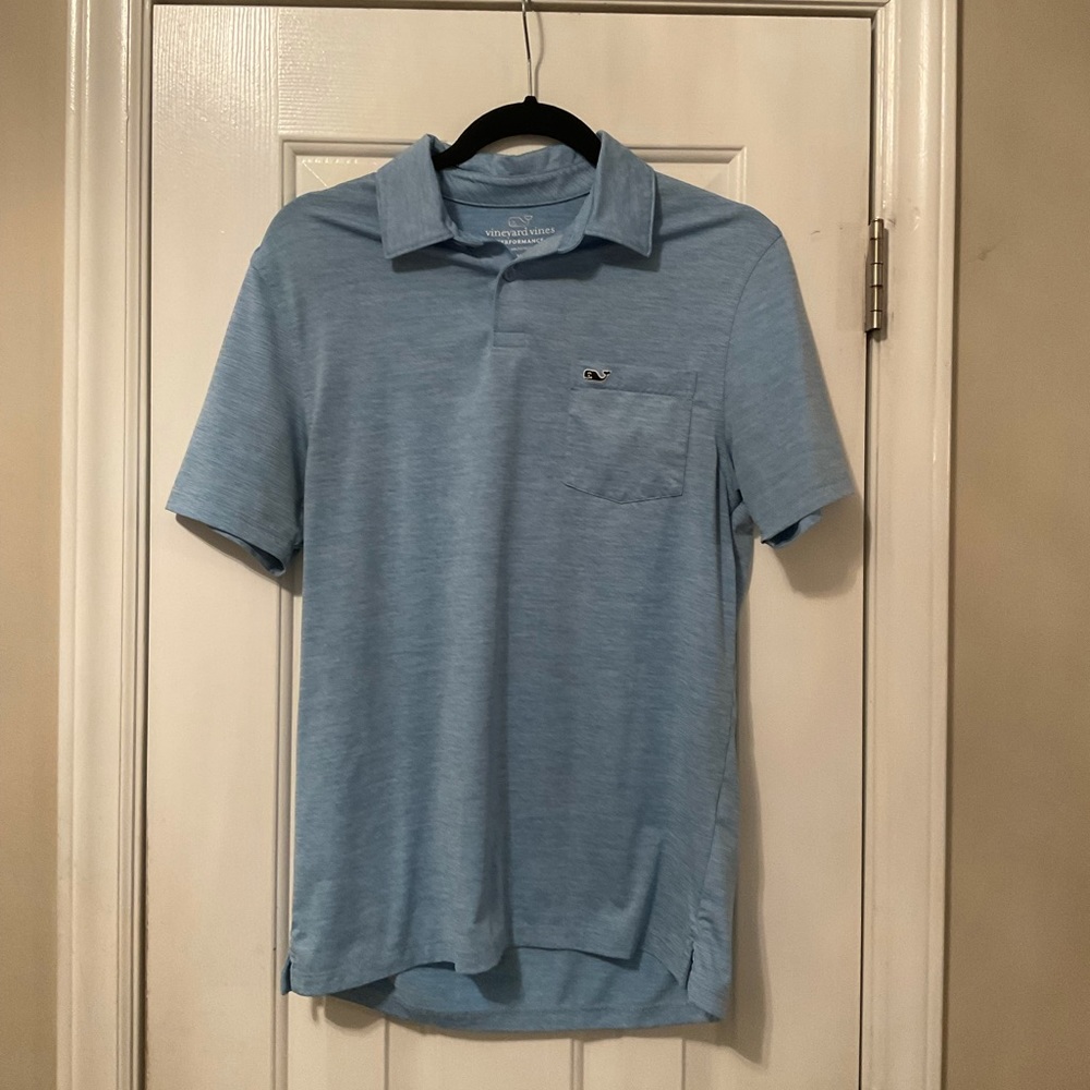 Vineyard Vines Short Sleeve Light Blue Polo Men Size XS